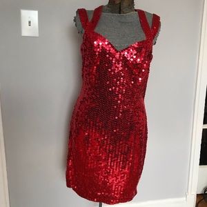 Red Sequin Dress